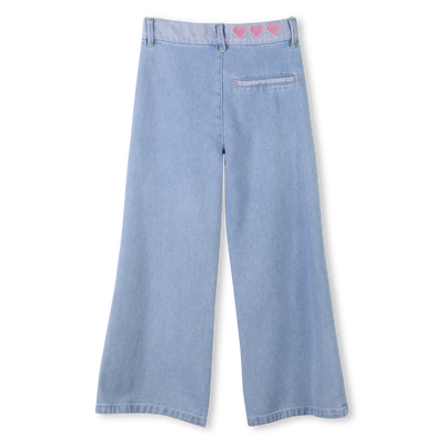 Wide embroidered cotton jeans BILLIEBLUSH GIRL