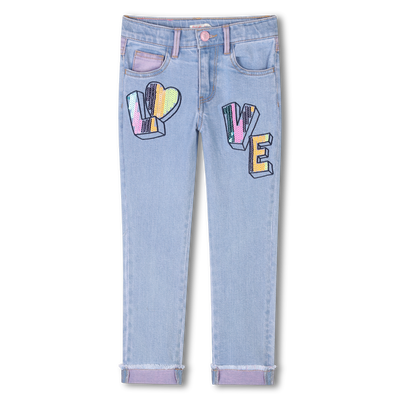 Adjustable jeans with sequins BILLIEBLUSH GIRL