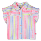 Striped shirt with ruffled sleeves BILLIEBLUSH 
                    GIRL