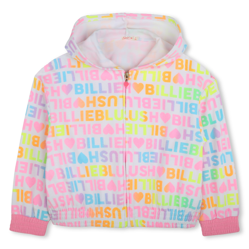 Zipped terry cloth hoody BILLIEBLUSH 
                        GIRL