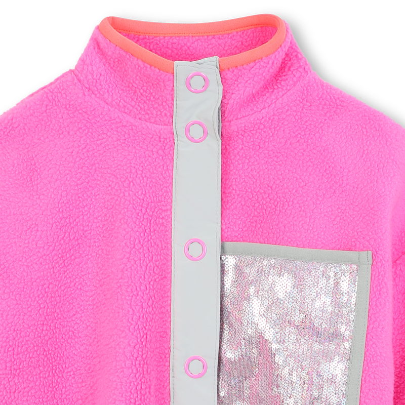 Cardigan in plush fabric BILLIEBLUSH 
                    GIRL