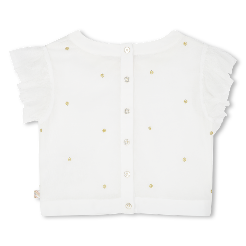 Blouse with tulle and sequins BILLIEBLUSH 
                        GIRL
