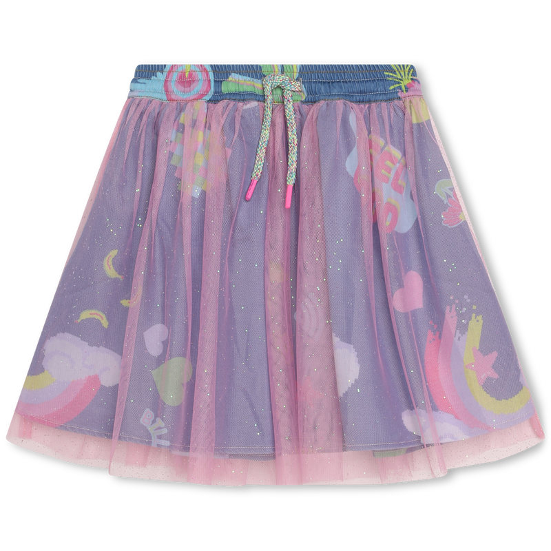 Layered denim-tulle skirt BILLIEBLUSH 
                        GIRL