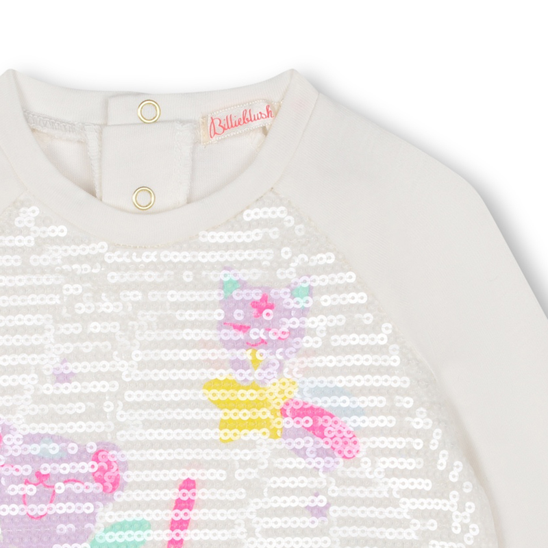 Cotton T-shirt with sequins BILLIEBLUSH 
                        GIRL