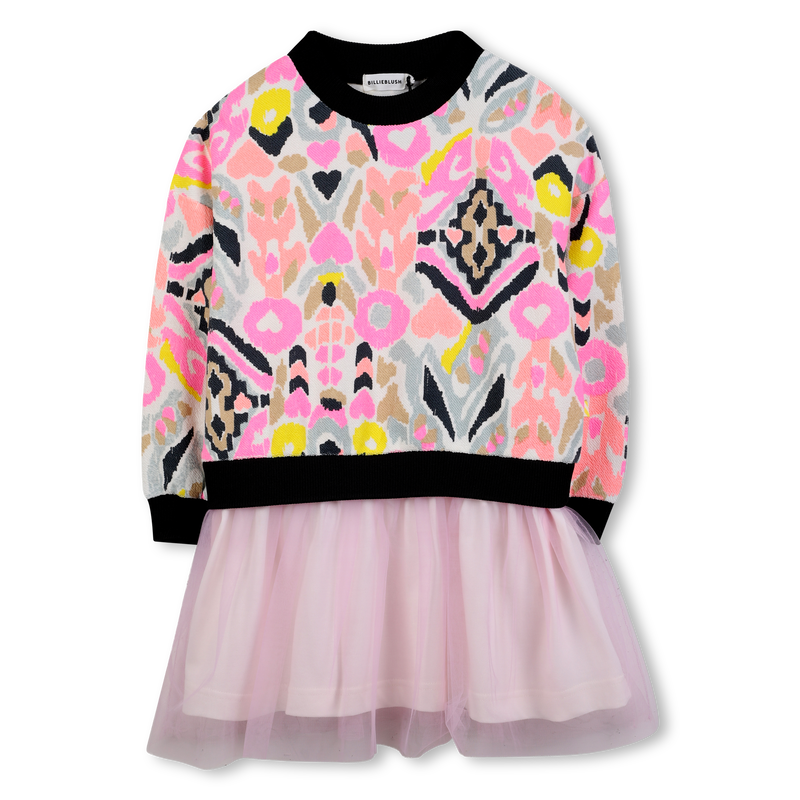 Bi-material dress BILLIEBLUSH 
                    GIRL